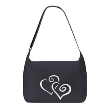 Load image into Gallery viewer, Ti Amo I love you - Exclusive Brand - Baltic Gray - Double White Heart - Journey Computer Shoulder Bag
