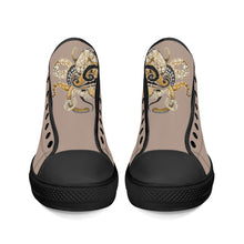 Load image into Gallery viewer, Ti Amo I love you - Exclusive Brand - Quicksand - Octopus - High-Top Canvas Shoes - Black
