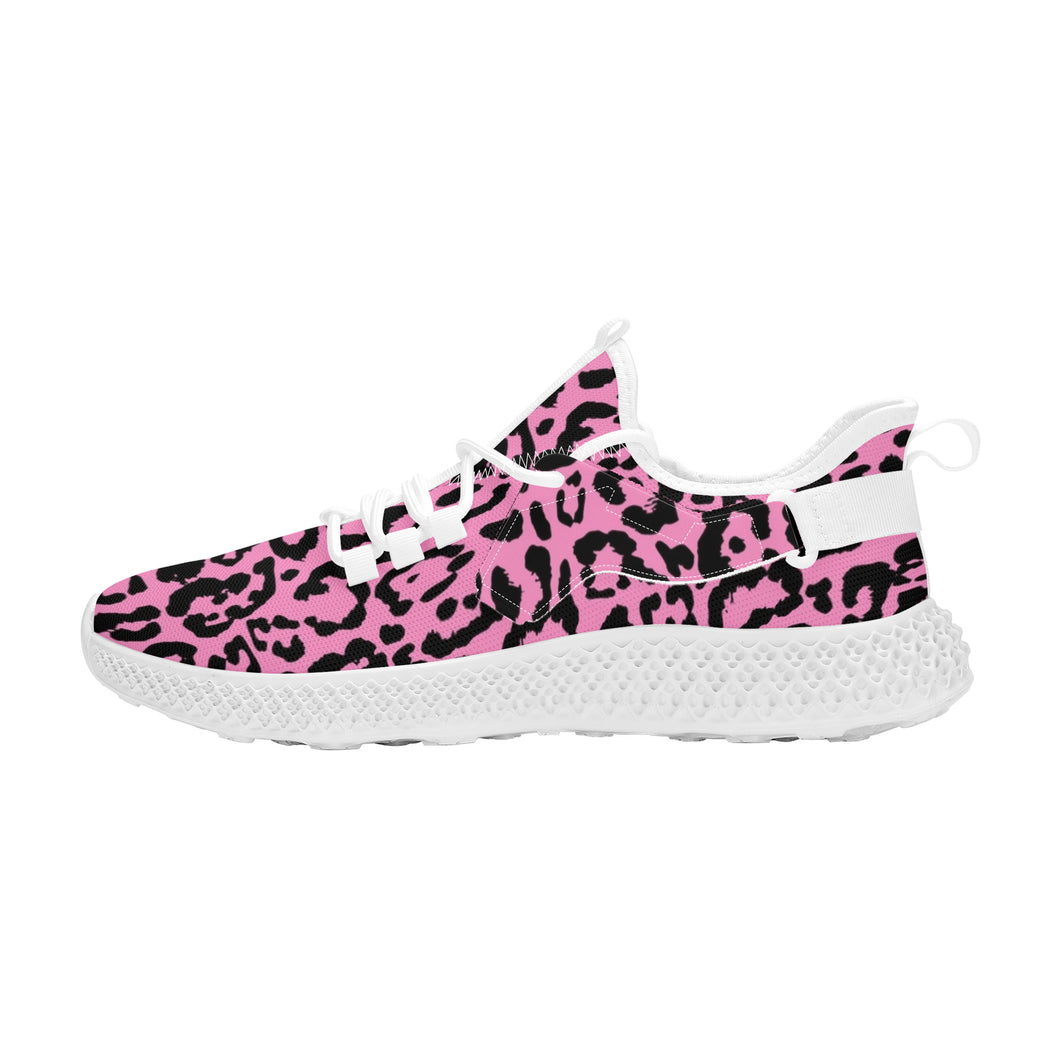 Ti Amo I love you - Exclusive Brand - Begonia Pink - Leopard - Mesh Knit Shoes