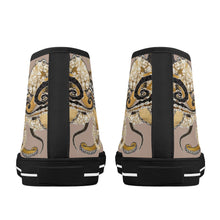 Load image into Gallery viewer, Ti Amo I love you - Exclusive Brand - Quicksand - Octopus - High-Top Canvas Shoes - Black
