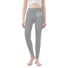 Load image into Gallery viewer, Ti Amo I love you - Exclusive Brand  - Silver Chalice - Angry Fish - Womens  / Teen Girls  / Womens Plus Size  - Yoga Leggings - Sizes XS-3XL
