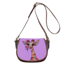 Load image into Gallery viewer, Ti Amo I love you - Exclusive Brand - Biloba Flower 2 - Giraffe- Saddle Bag
