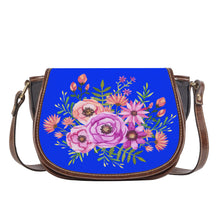 Load image into Gallery viewer, Ti Amo I love you - Exclusive Brand - Blue Blue Eyes - Floral Bouquet - Saddle Bag
