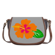 Load image into Gallery viewer, Ti Amo I love you - Exclusive Brand - Silver Chalice - Hawaiian Flower - Saddle Bag
