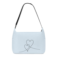 Load image into Gallery viewer, Ti Amo I love you - Exclusive Brand - Azureish White - Double Script Heart - Journey Computer Shoulder Bag
