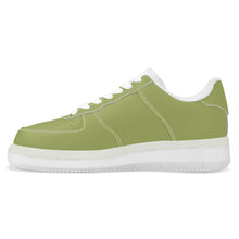 Load image into Gallery viewer, Ti Amo I love you - Exclusive Brand  - Olive Green - Transparent Low Top Air Force Leather Shoes
