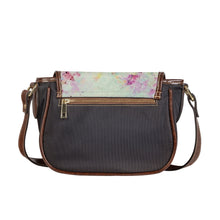 Load image into Gallery viewer, Ti Amo I love you - Exclusive Brand - Surf Crest Floral Pattern - Saddle Bag
