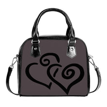 Load image into Gallery viewer, Ti Amo I love you - Exclusive Brand - Emperor - Double Black Heart -  Shoulder Handbag
