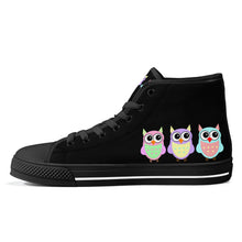 Load image into Gallery viewer, Ti Amo I love you - Exclusive Brand - High-Top Canvas Shoes - Black Soles
