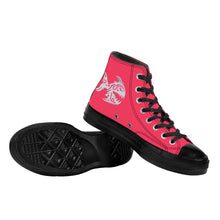 Load image into Gallery viewer, Ti Amo I love you - Exclusive Brand  - Radical Red - Angry Fish - High Top Canvas Shoes - Black  Soles
