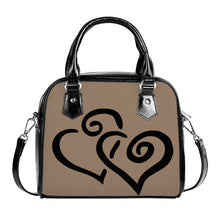 Load image into Gallery viewer, Ti Amo I love you - Exclusive Brand - Arrowtown - Double Black Heart -  Shoulder Handbag
