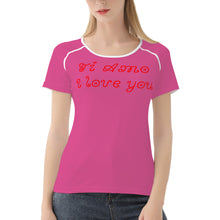 Load image into Gallery viewer, Ti Amo I love you - Exclusive Brand  - Cranberry 2 - Women&#39;s T shirt
