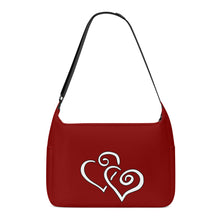 Load image into Gallery viewer, Ti Amo I love you - Exclusive Brand - Maroon - Double White Heart - Journey Computer Shoulder Bag
