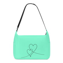 Load image into Gallery viewer, Ti Amo I love you - Exclusive Brand - Aquamarine - Double Script Heart - Journey Computer Shoulder Bag
