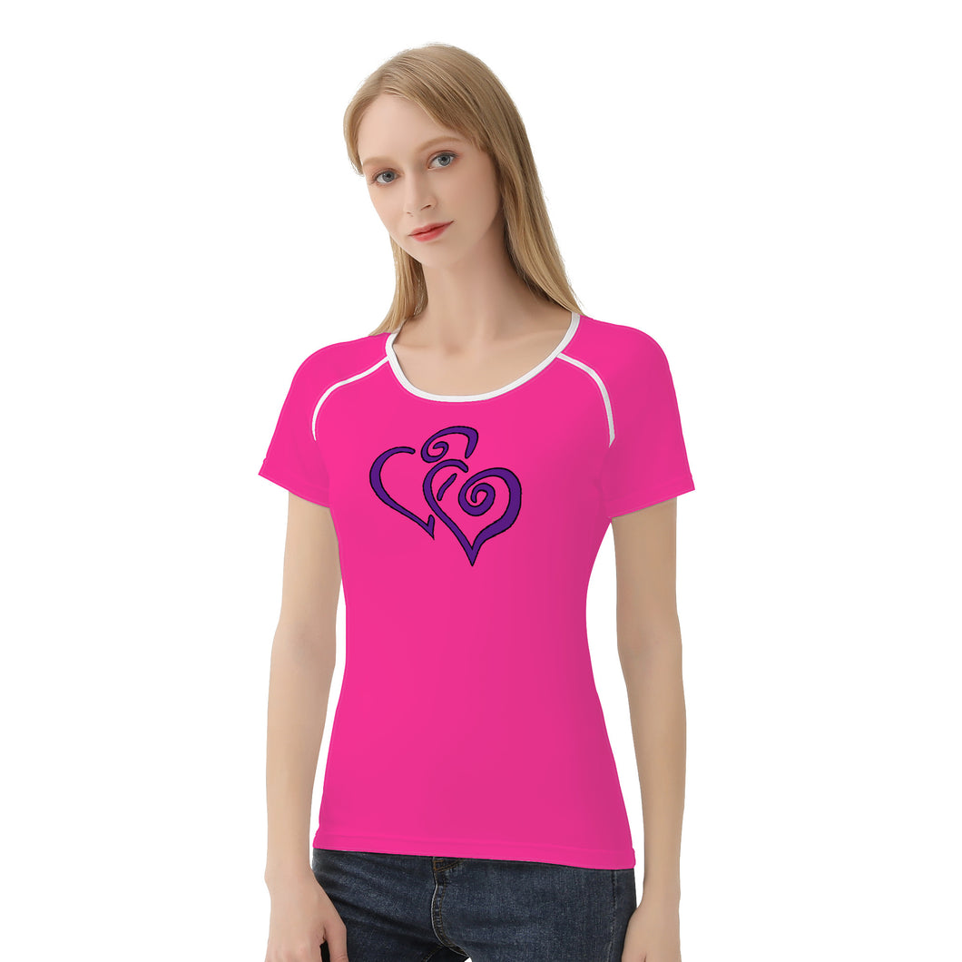 Ti Amo I love you - Exclusive Brand  - Wild Strawberry - Double Purple - Women's T shirt