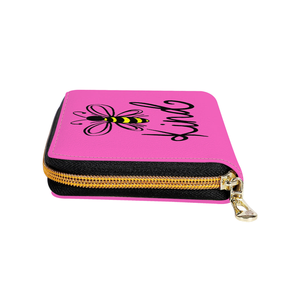 Ti Amo I love you - Exclusive Brand  - Hot Pink - Bee Kind - Zipper Purse Clutch Bag