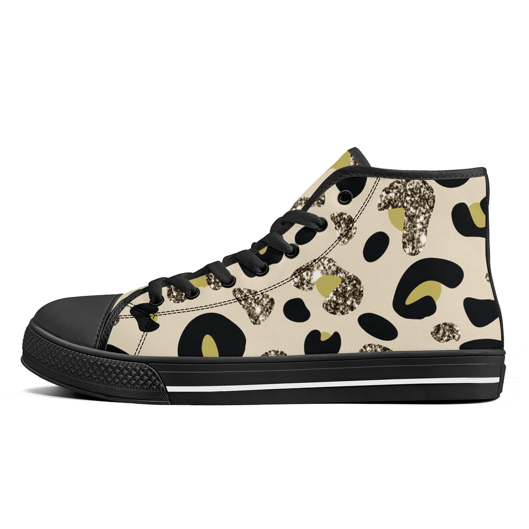 Ti Amo I love you - Exclusive Brand - High-Top Canvas Shoes - Black Soles