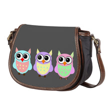 Load image into Gallery viewer, Ti Amo I love you - Exclusive Brand  - Davy&#39;s Grey - 3 Owls -  Saddle Bag
