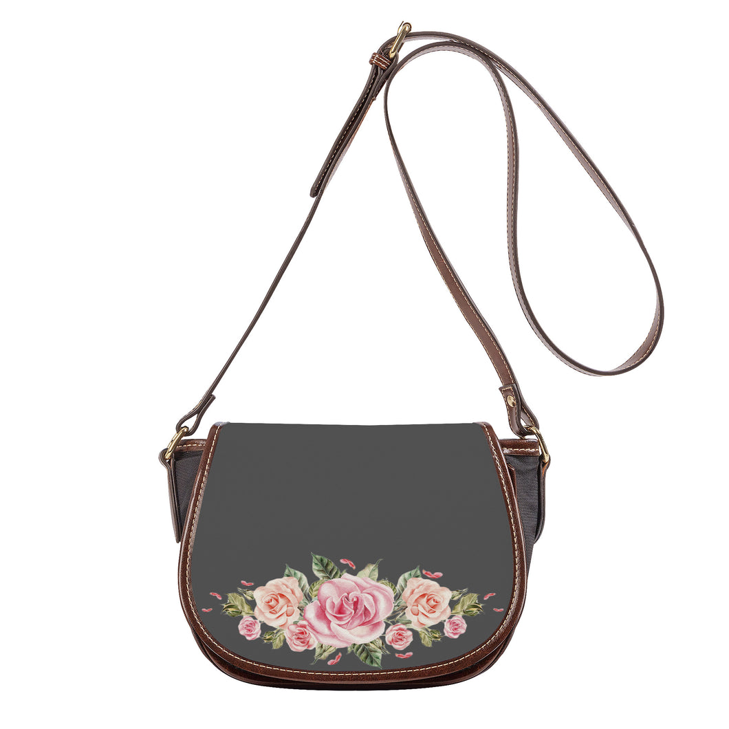 Ti Amo I love you - Exclusive Brand - Davy's Grey - Roses - Saddle Bag