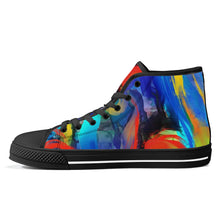 Load image into Gallery viewer, Ti Amo I love you - Exclusive Brand - High-Top Canvas Shoes - Black Soles
