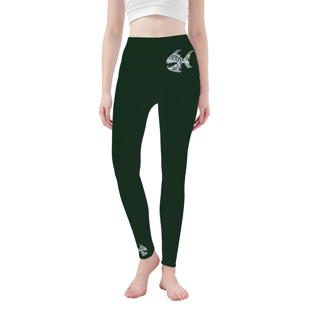 Ti Amo I love you - Exclusive Brand  - Celtic - Angry Fish  - Womens / Teen Girls  / Womens Plus Size  - Yoga Leggings - Sizes XS-3XL