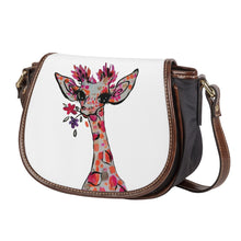 Load image into Gallery viewer, Ti Amo I love you - Exclusive Brand - White - Giraffe - Saddle Bag
