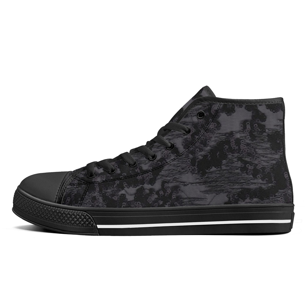 Ti Amo I love you - Exclusive Brand - High-Top Canvas Shoes - Black Soles