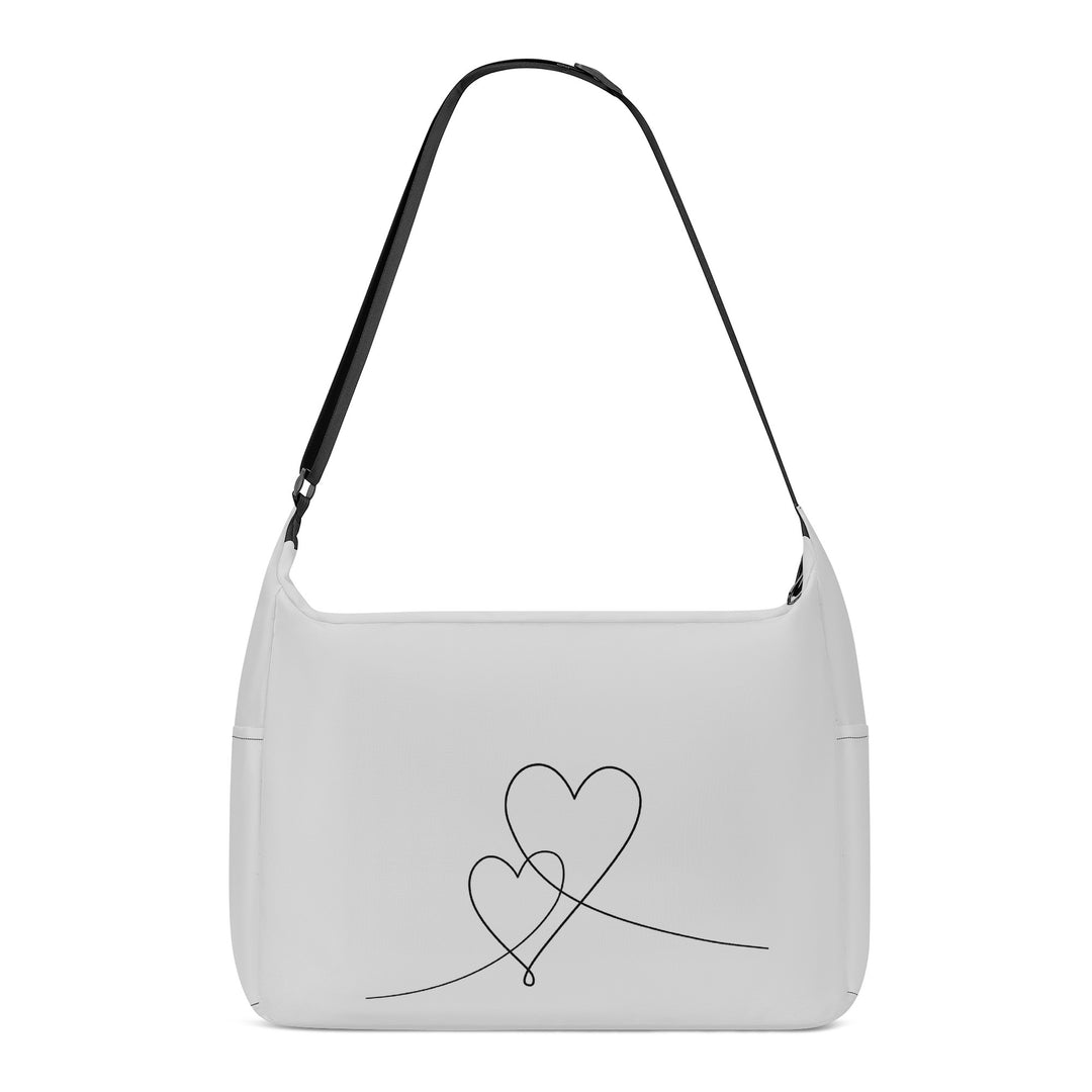 Ti Amo I love you - Exclusive Brand - Alto Grey - Double Script Heart - Journey Computer Shoulder Bag
