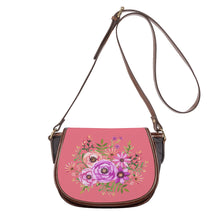 Load image into Gallery viewer, Ti Amo I love you - Exclusive Brand - Ultra Red - Floral Bouquet - Saddle Bag
