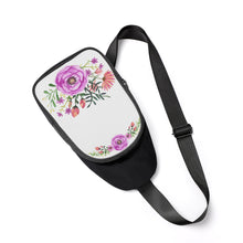 Load image into Gallery viewer, Ti Amo I love you - Exclusive Brand - White - Floral - Womens Chest Bag
