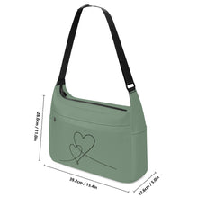 Load image into Gallery viewer, Ti Amo I love you - Exclusive Brand - Spanish Green - Double Script Heart - Journey Computer Shoulder Bag
