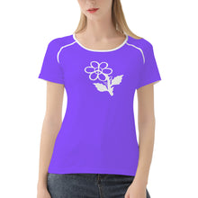 Load image into Gallery viewer, Ti Amo I love you - Exclusive Brand - Light Purple - White Daisy - Women&#39;s T shirt
