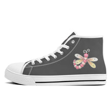 Load image into Gallery viewer, Ti Amo I love you - Exclusive Brand - High-Top Canvas Shoes - White Soles
