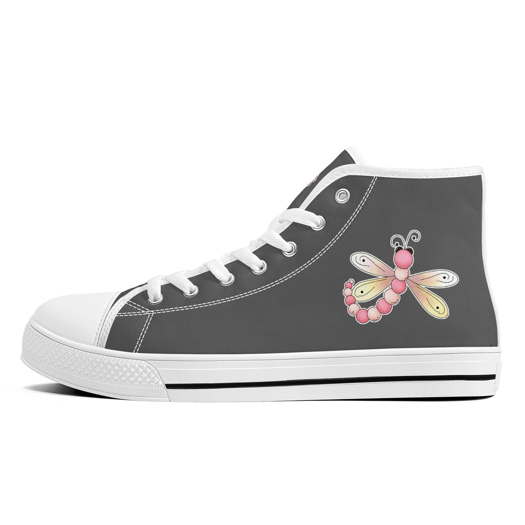 Ti Amo I love you - Exclusive Brand - High-Top Canvas Shoes - White Soles