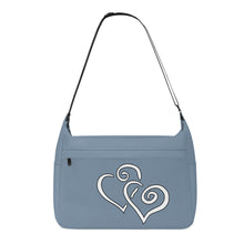 Load image into Gallery viewer, Ti Amo I love you - Exclusive Brand - Gothic - Double White Heart - Journey Computer Shoulder Bag
