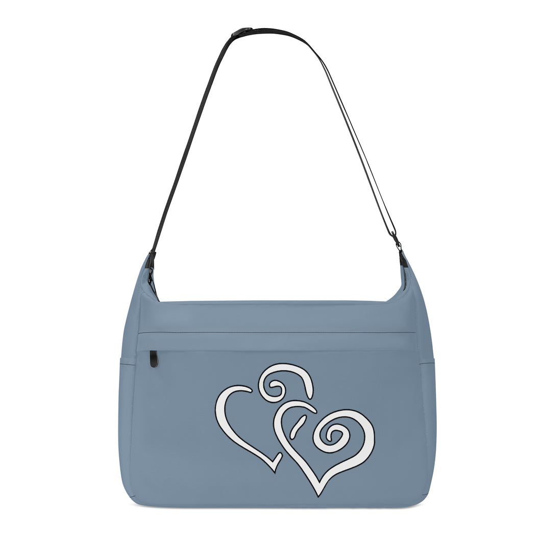 Ti Amo I love you - Exclusive Brand - Gothic - Double White Heart - Journey Computer Shoulder Bag