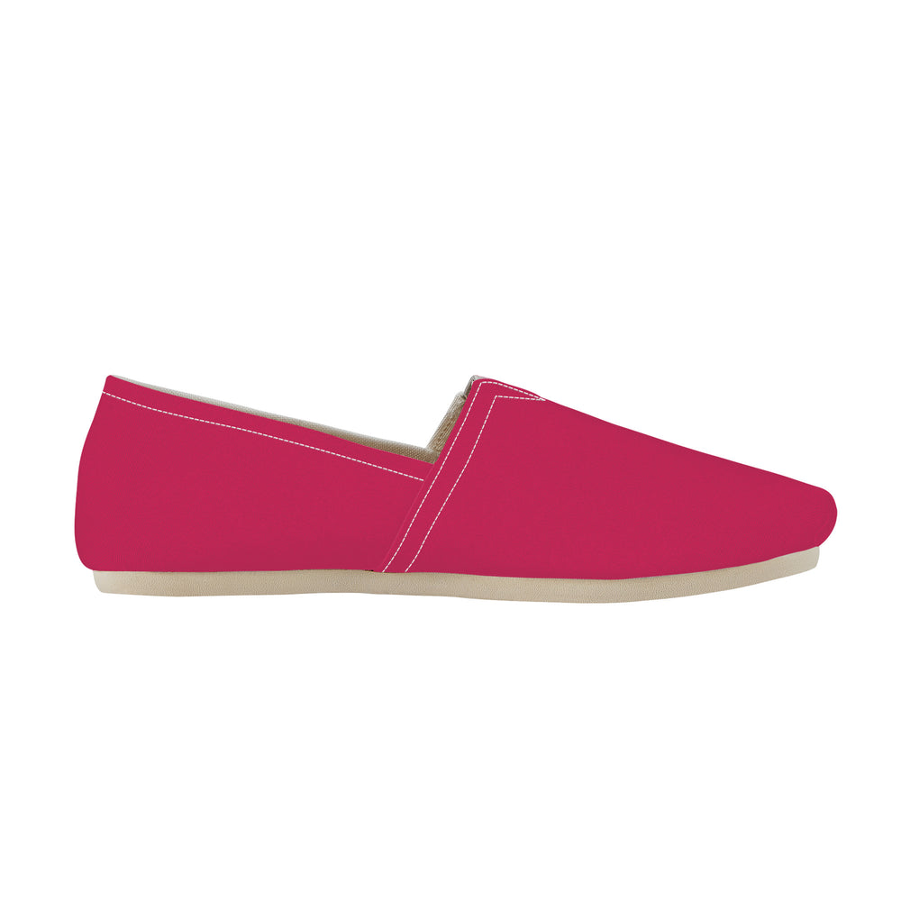 Ti Amo I love you - Exclusive Brand - Cerise Red 2 - Double White Heart -  Casual Flat Driving Shoe