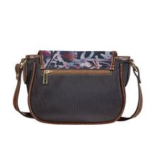 Load image into Gallery viewer, Ti Amo I love you - Exclusive Brand - Charade with Disco &amp; Astral Floral Pattern - Saddle Bag
