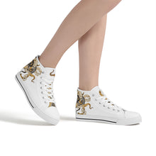 Load image into Gallery viewer, Ti Amo I love you - Exclusive Brand - High-Top Canvas Shoes - White Soles
