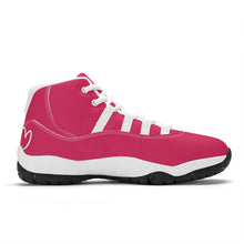 Load image into Gallery viewer, Ti Amo I love you - Exclusive Brand - Cerise Red 2 - High Top Air Retro Sneakers - White
