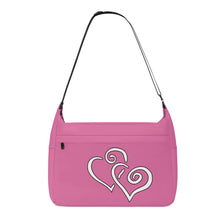 Load image into Gallery viewer, Ti Amo I love you - Exclusive Brand - Liseran Purple - Double White Heart - Journey Computer Shoulder Bag
