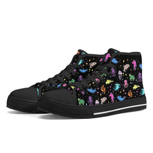 Load image into Gallery viewer, Ti Amo I love you - Exclusive Brand - Black - Sea Creatures - High-Top Canvas Shoes - Black Soles
