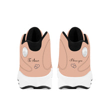 Load image into Gallery viewer, Ti Amo I love you  - Exclusive Brand  -  Almost Apricot - Mens / Womens  - Unisex  Basketball Shoes - Black  Laces
