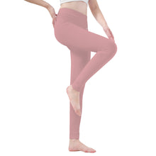 Load image into Gallery viewer, Ti Amo I love you - Exclusive Brand  -Rose Fog -  White Daisy -  Yoga Leggings
