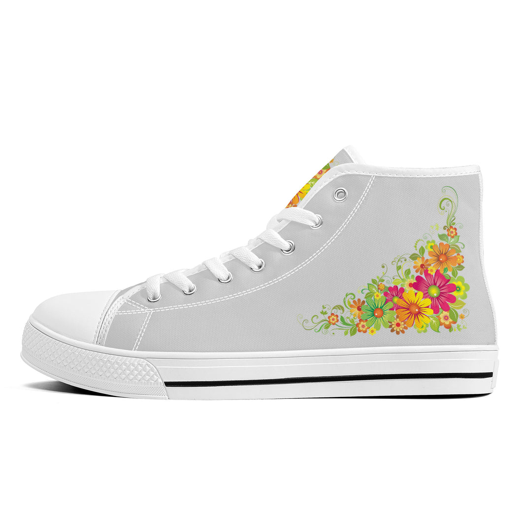 Ti Amo I love you - Exclusive Brand  - High-Top Canvas Shoes - White Soles