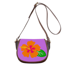 Load image into Gallery viewer, Ti Amo I love you - Exclusive Brand - Lavender  - Hawaiian Flower - Saddle Bag
