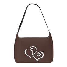 Load image into Gallery viewer, Ti Amo I love you - Exclusive Brand  - Baked Earth - Double White Heart - Journey Computer Shoulder Bag
