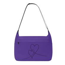 Load image into Gallery viewer, Ti Amo I love you - Exclusive Brand - Blue-Magenta Violet - Double Script Heart - Journey Computer Shoulder Bag
