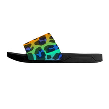 Load image into Gallery viewer, Ti Amo I love you  - Exclusive Brand  - Rainbow Animal Print 2 - Womens Slide Sandals - Black Soles
