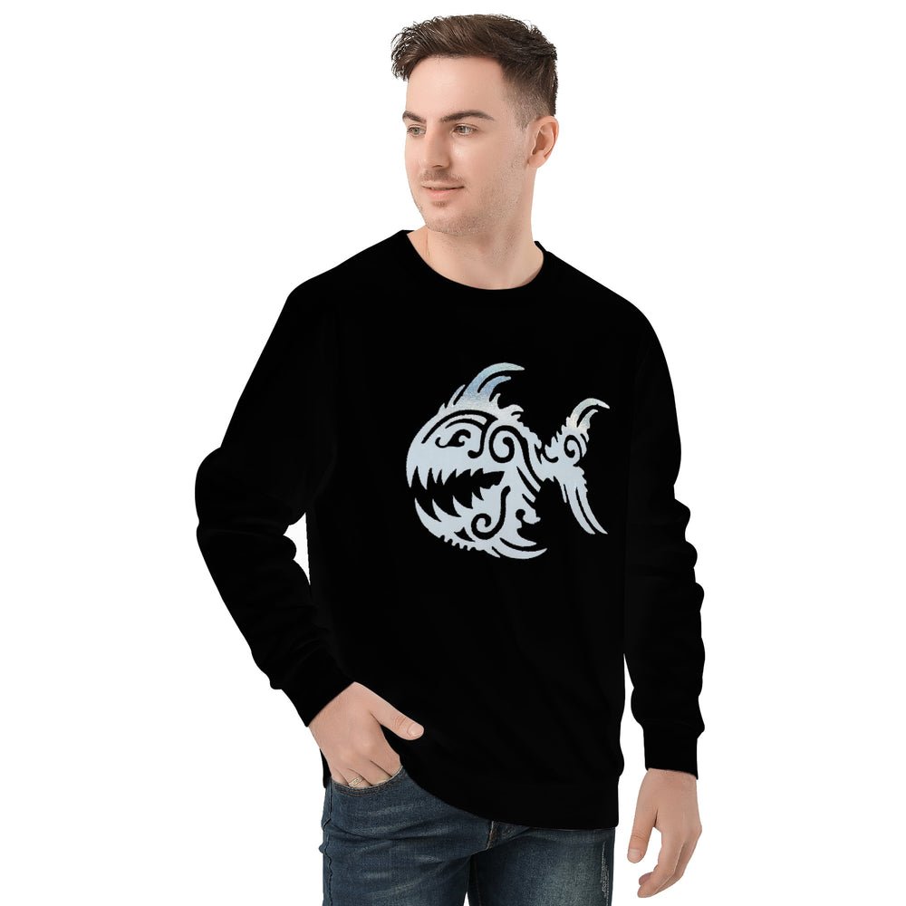 Ti Amo I love you - Exclusive Brand - Black - Angey Fish - Men's Sweatshirt